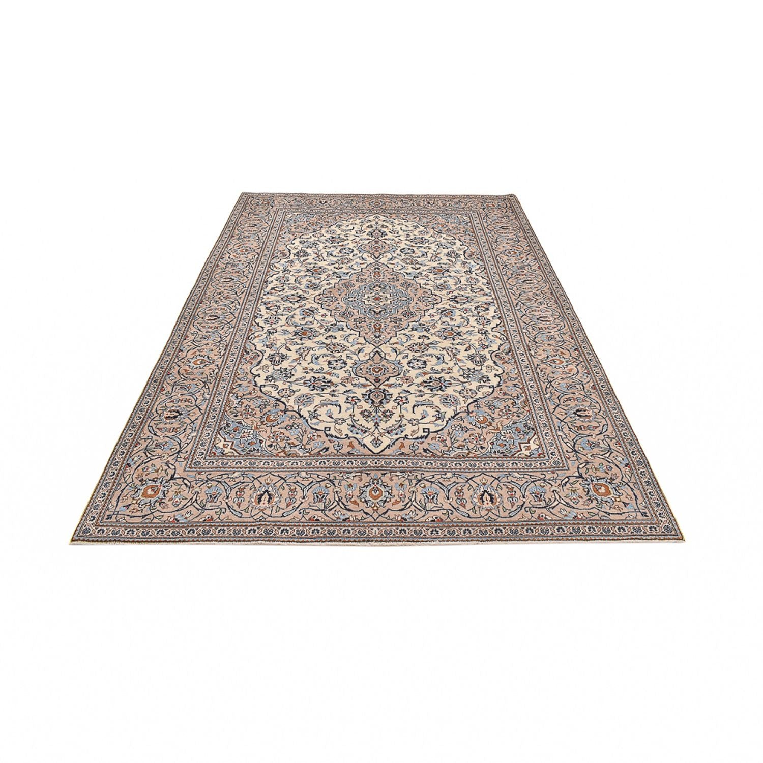 Alfombra persa - Keshan - 303 x 202 cm - beige oscuro