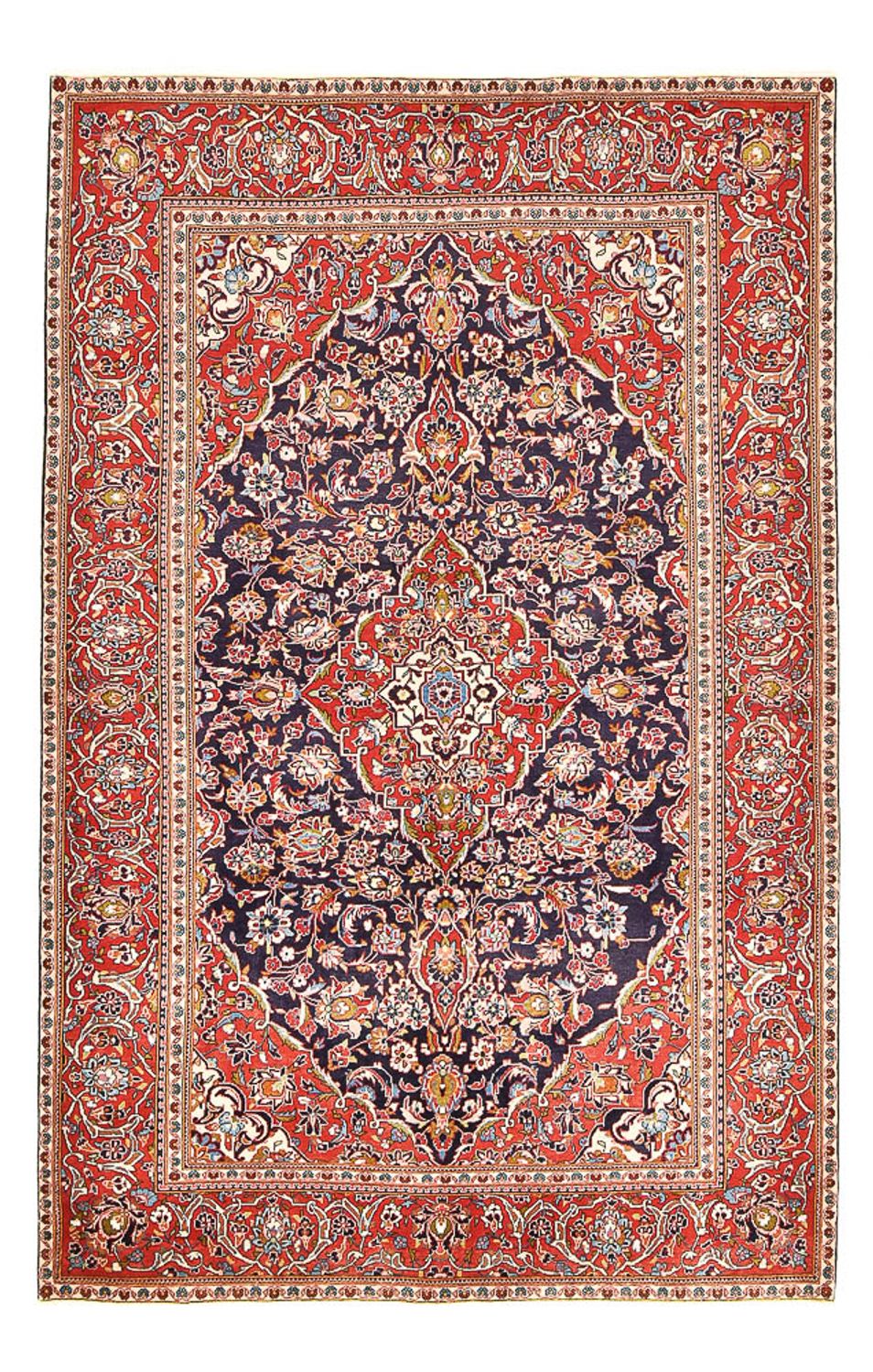 Alfombra persa - Keshan - 302 x 200 cm - rojo
