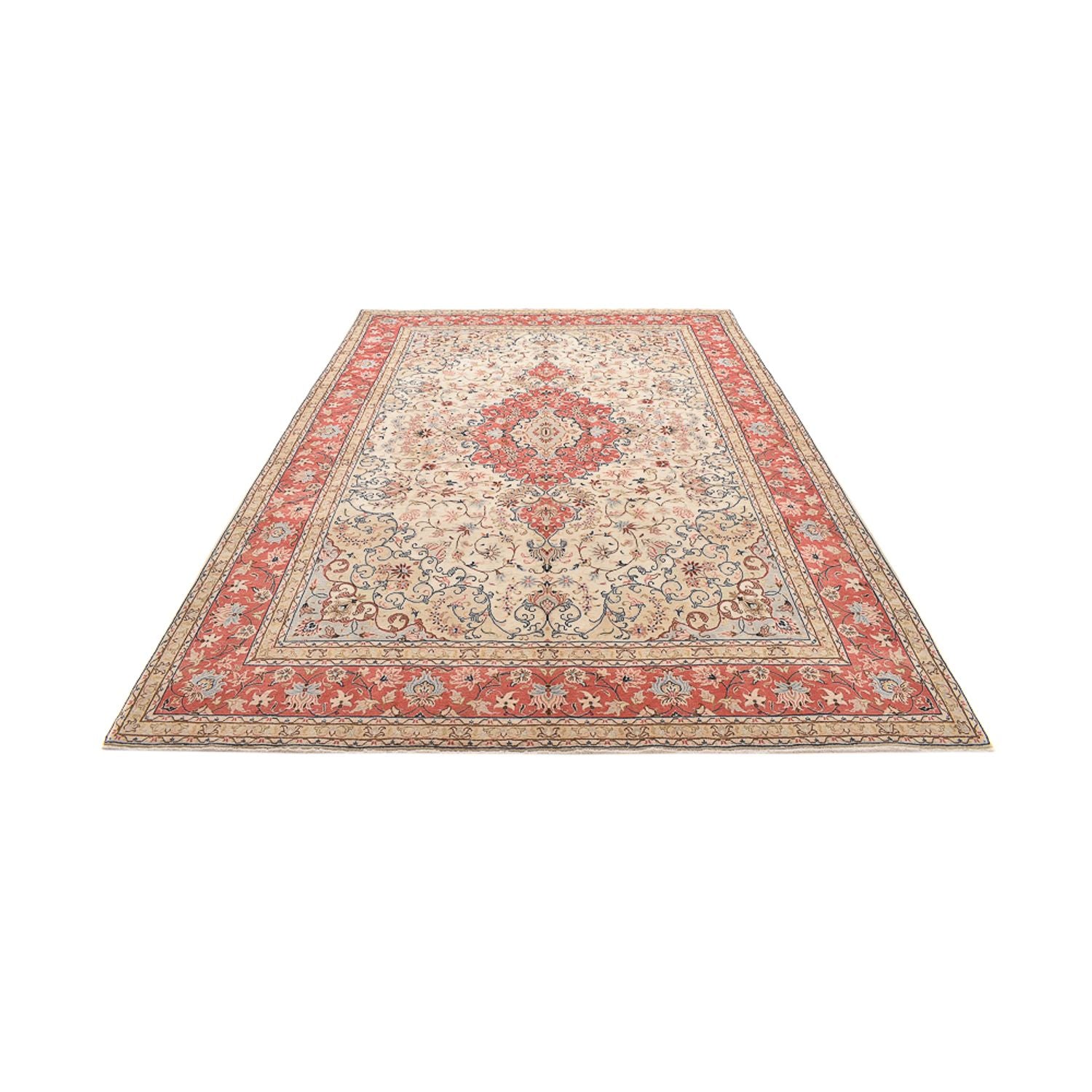 Alfombra persa - Keshan - 342 x 243 cm - beige claro