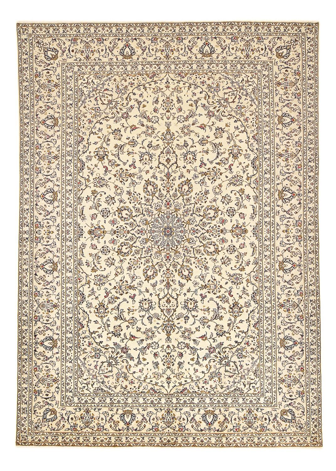 Alfombra persa - Keshan - 345 x 239 cm - beige claro