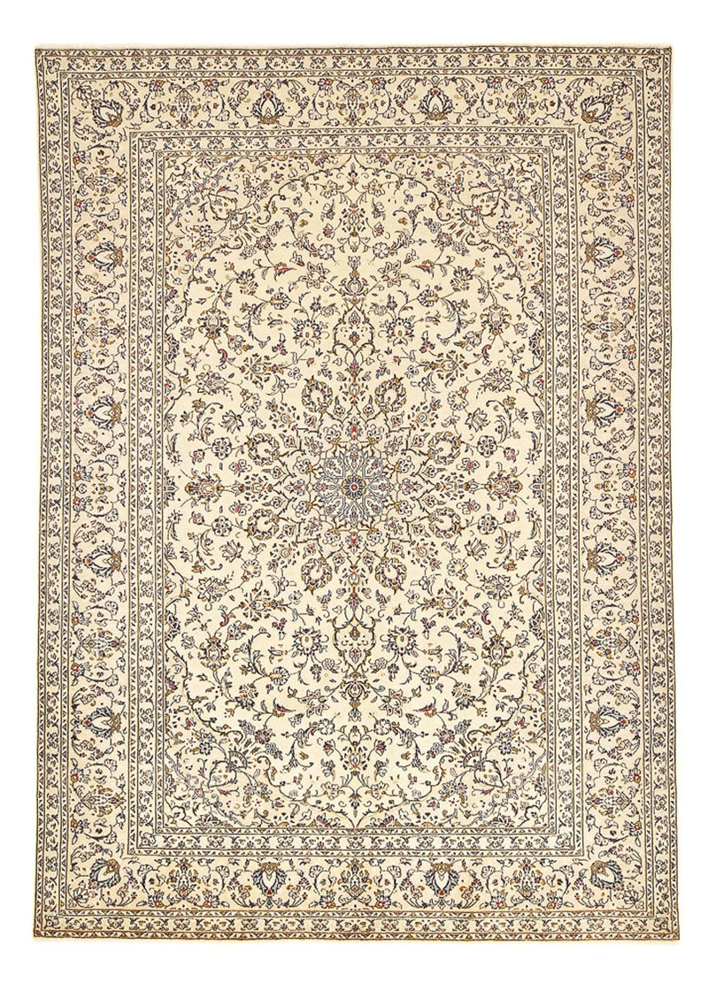 Alfombra persa - Keshan - 345 x 239 cm - beige claro