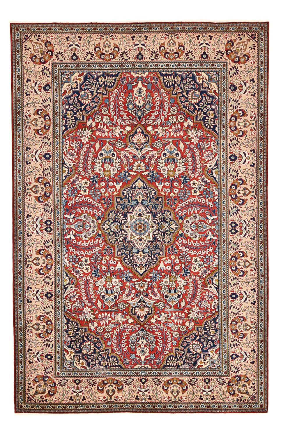 Alfombra persa - Keshan - 326 x 209 cm - rojo claro