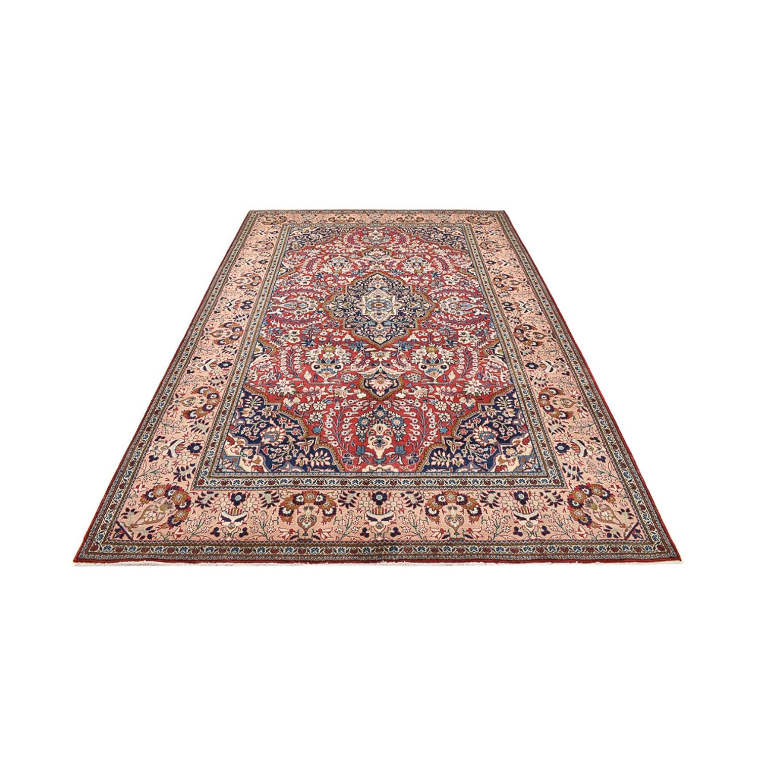 Alfombra persa - Keshan - 326 x 209 cm - rojo claro