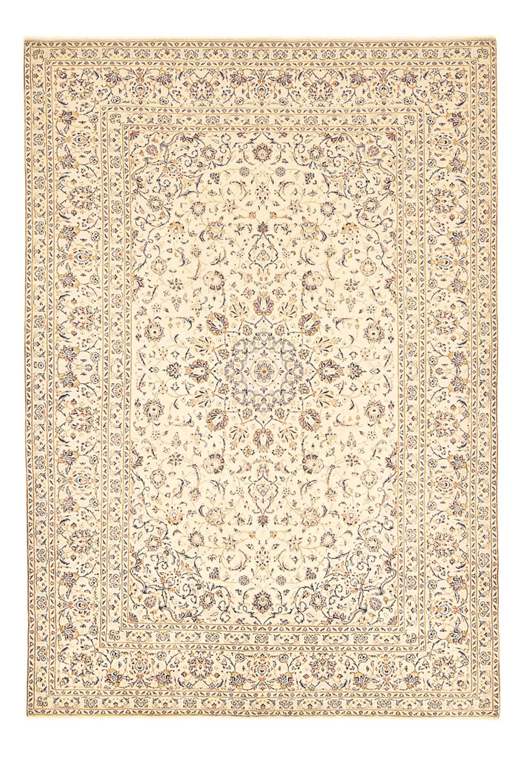 Alfombra persa - Keshan - 303 x 198 cm - beige