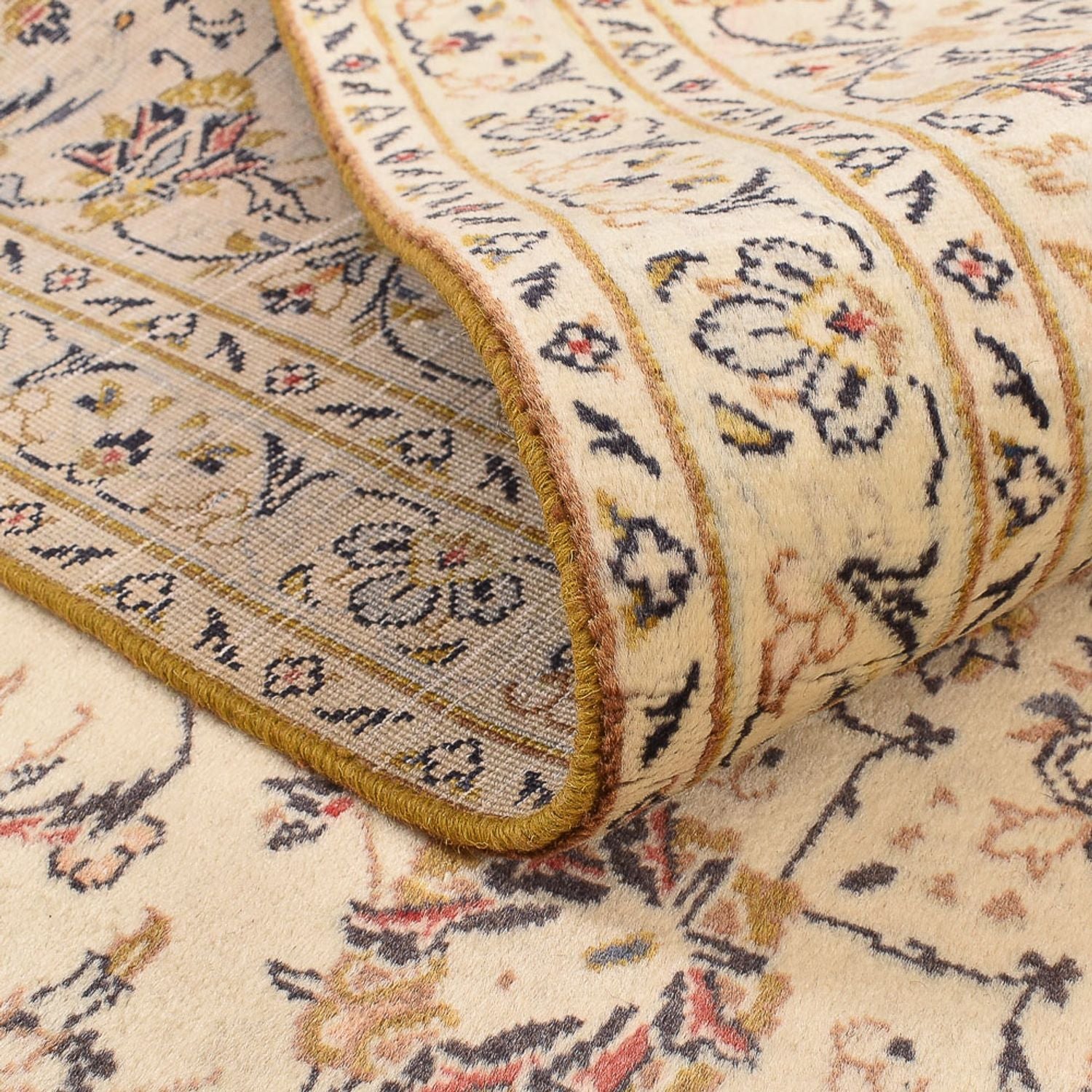 Alfombra persa - Keshan - 303 x 198 cm - beige