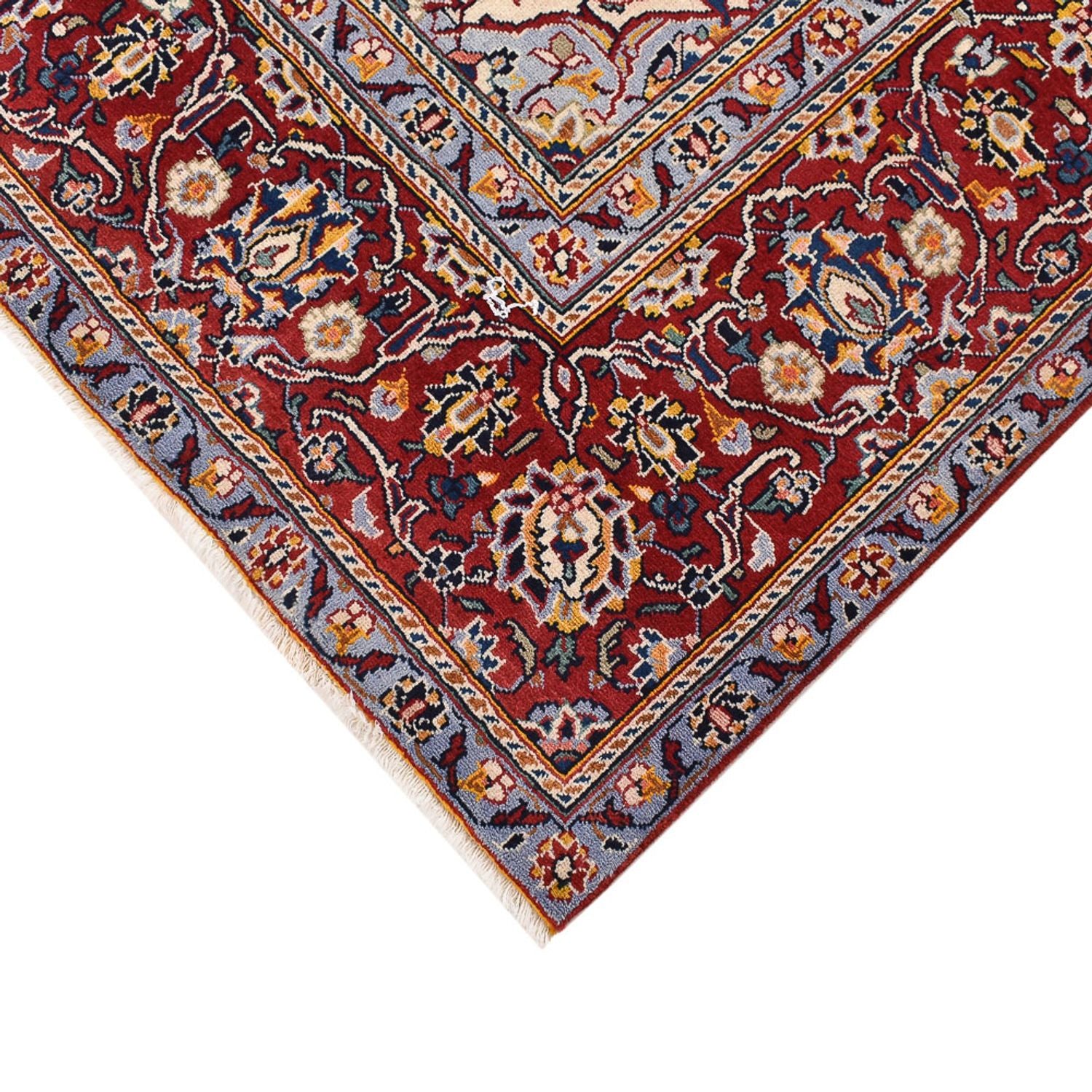 Alfombra persa - Keshan - 330 x 217 cm - azul oscuro