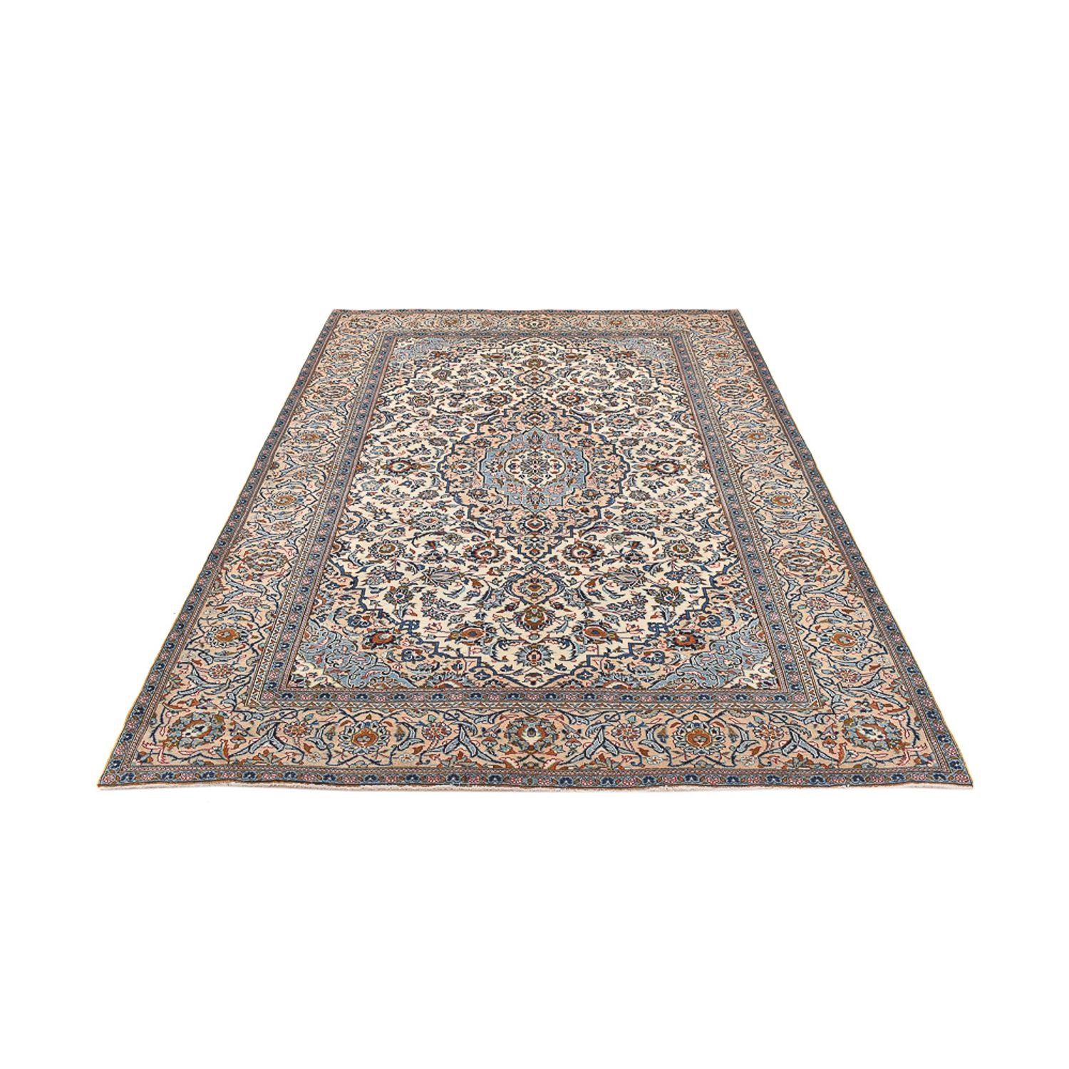 Alfombra persa - Keshan - 288 x 198 cm - beige claro
