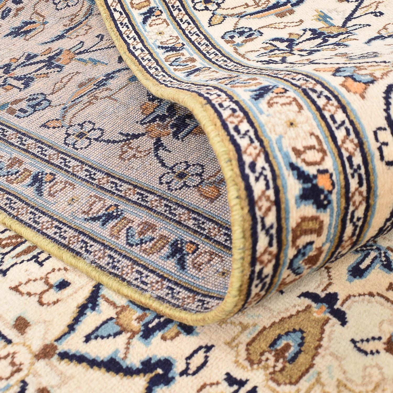 Alfombra persa - Keshan - 310 x 196 cm - beige claro