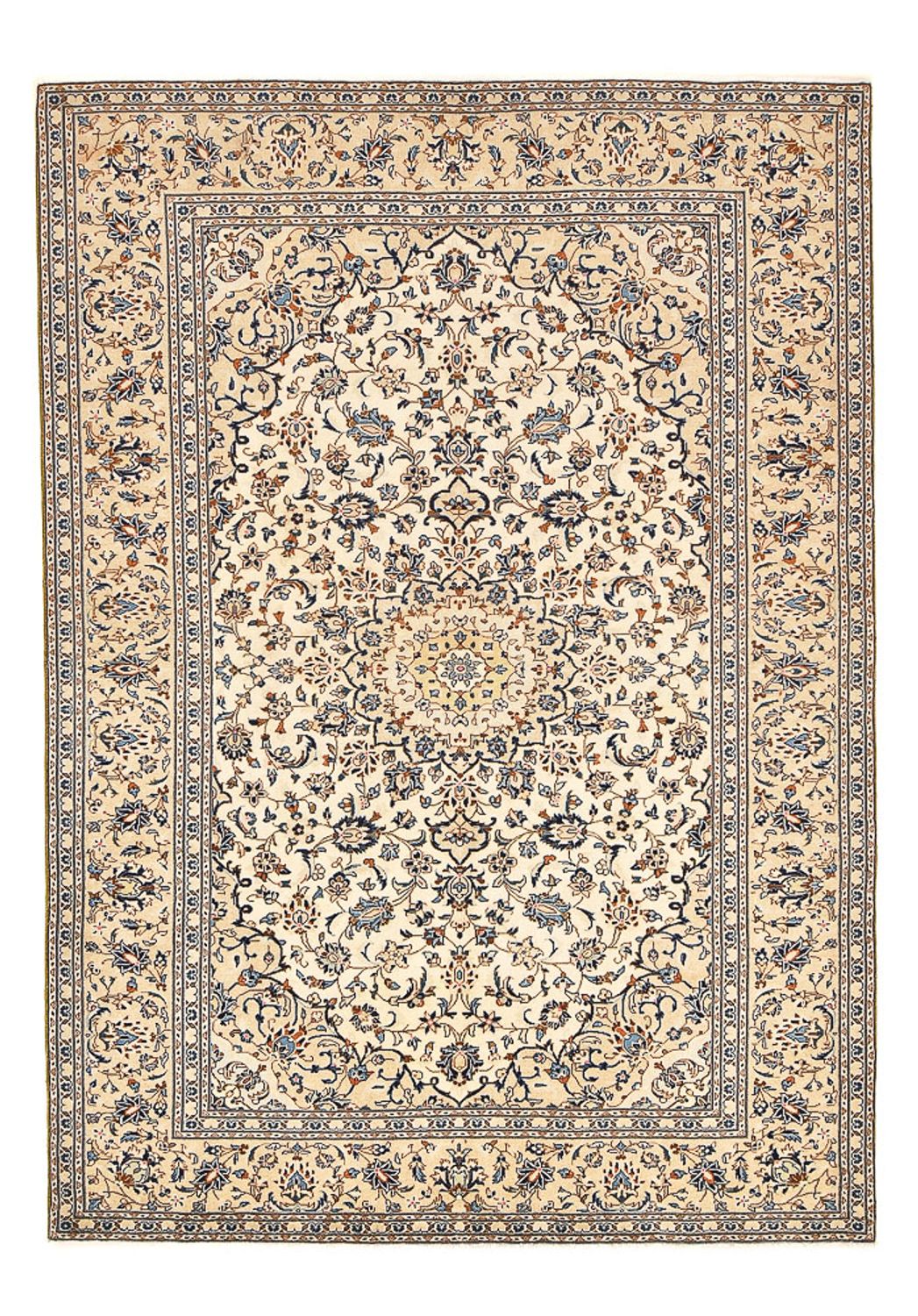 Alfombra persa - Keshan - 293 x 201 cm - beige claro