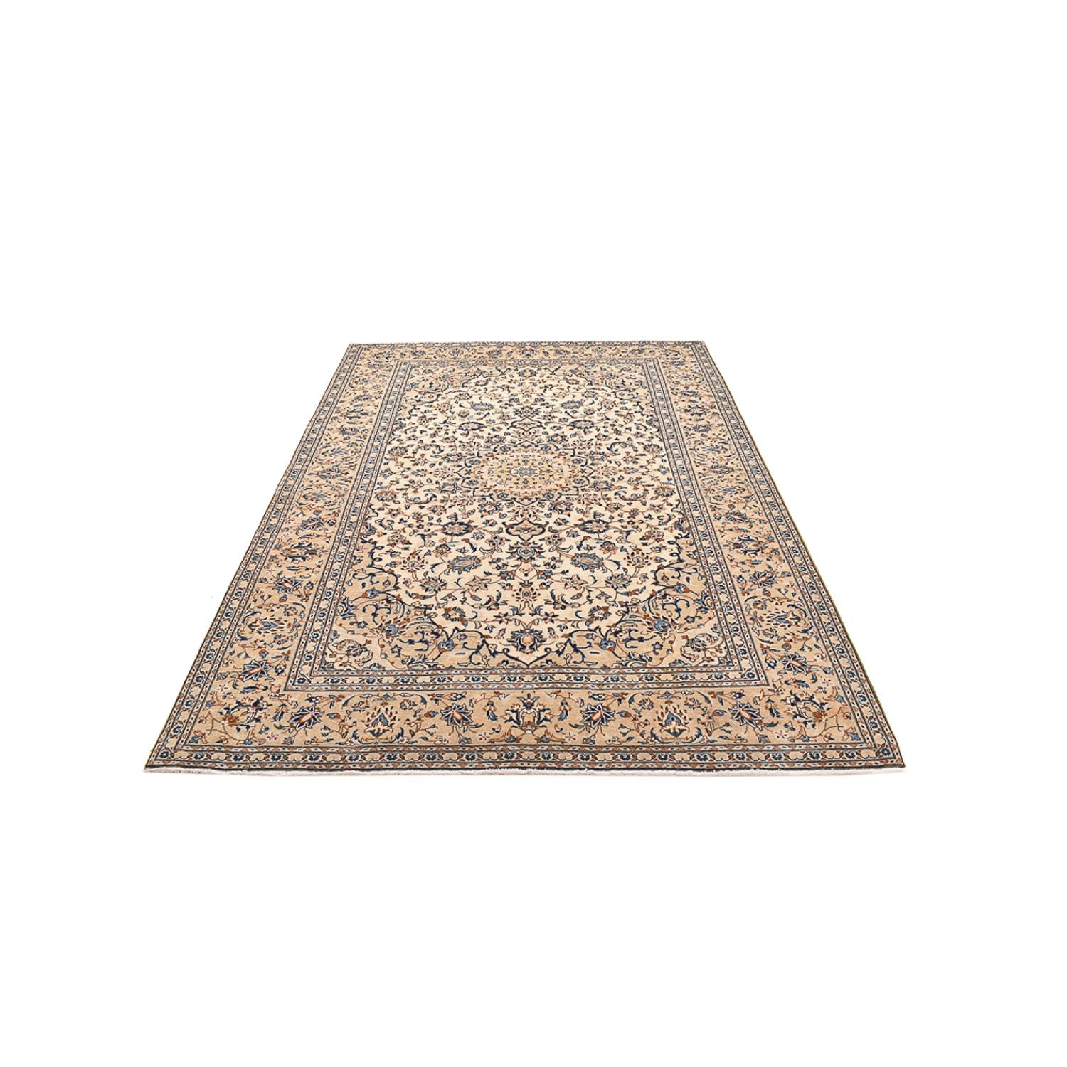 Alfombra persa - Keshan - 293 x 201 cm - beige claro