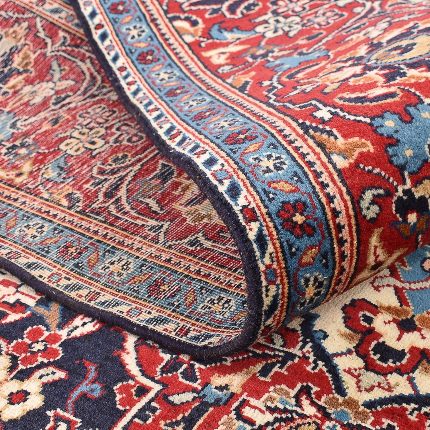 Alfombra persa - Keshan - 300 x 195 cm - rojo claro