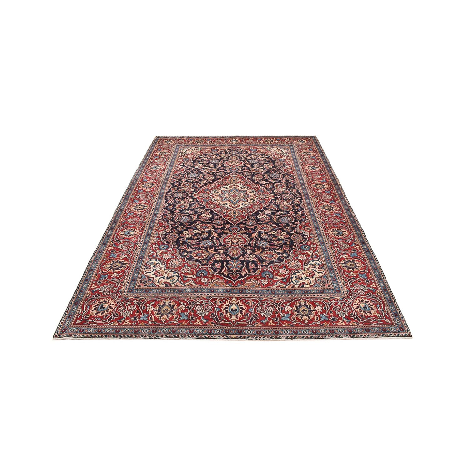 Alfombra persa - Keshan - 300 x 195 cm - rojo claro