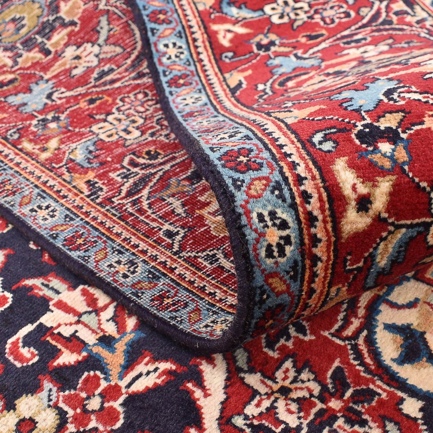 Alfombra persa - Keshan - 305 x 195 cm - rojo claro