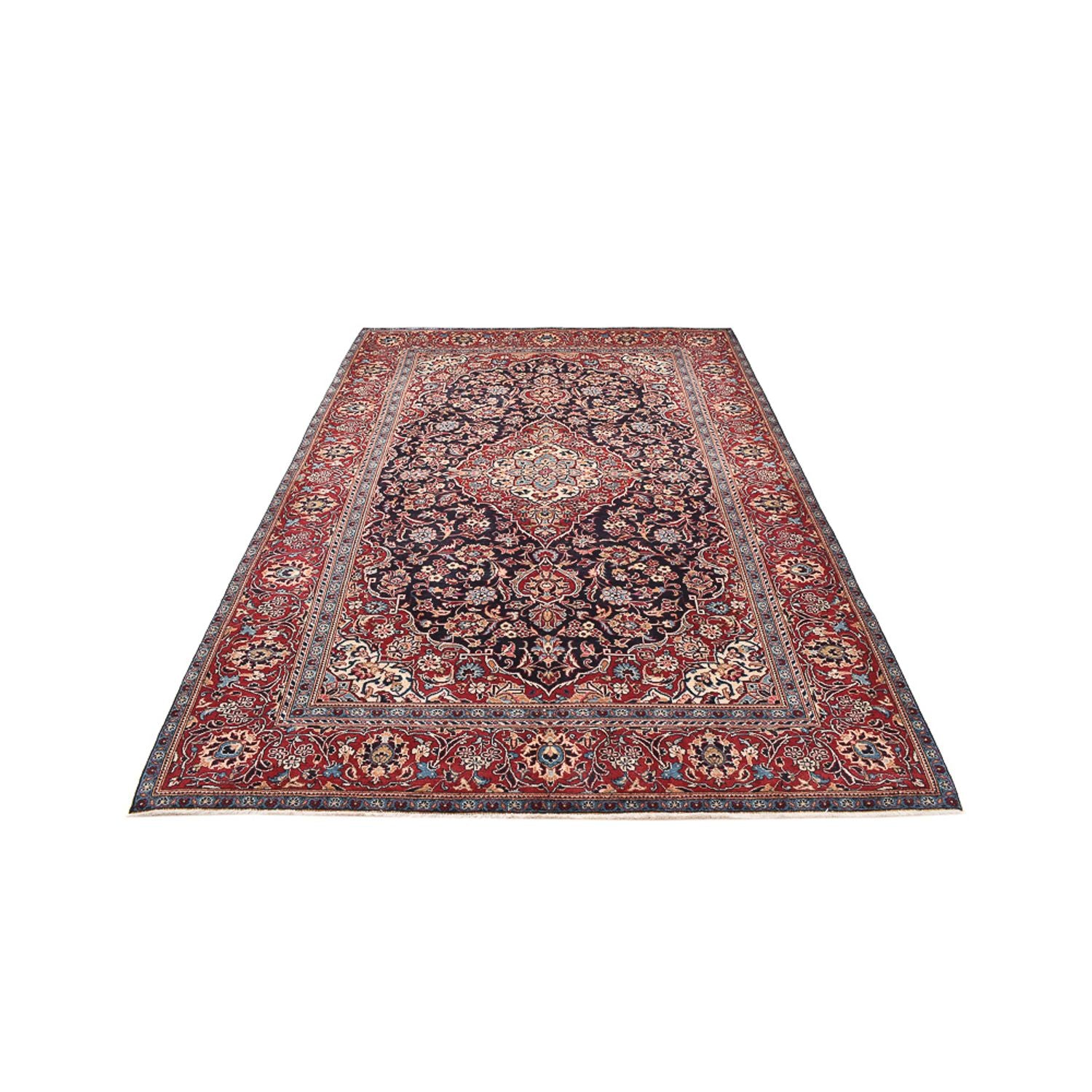 Alfombra persa - Keshan - 305 x 195 cm - rojo claro
