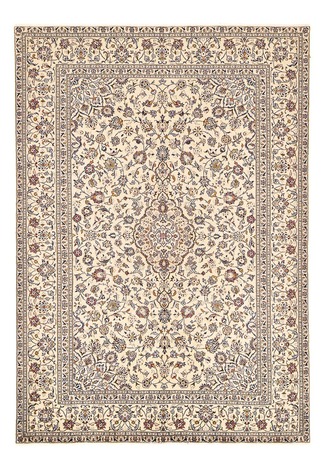 Alfombra persa - Keshan - 295 x 196 cm - beige claro