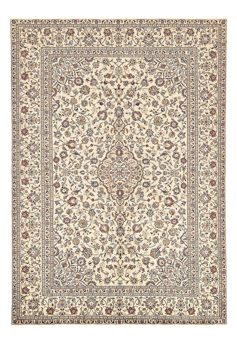 Alfombra persa - Keshan - 295 x 196 cm - beige claro