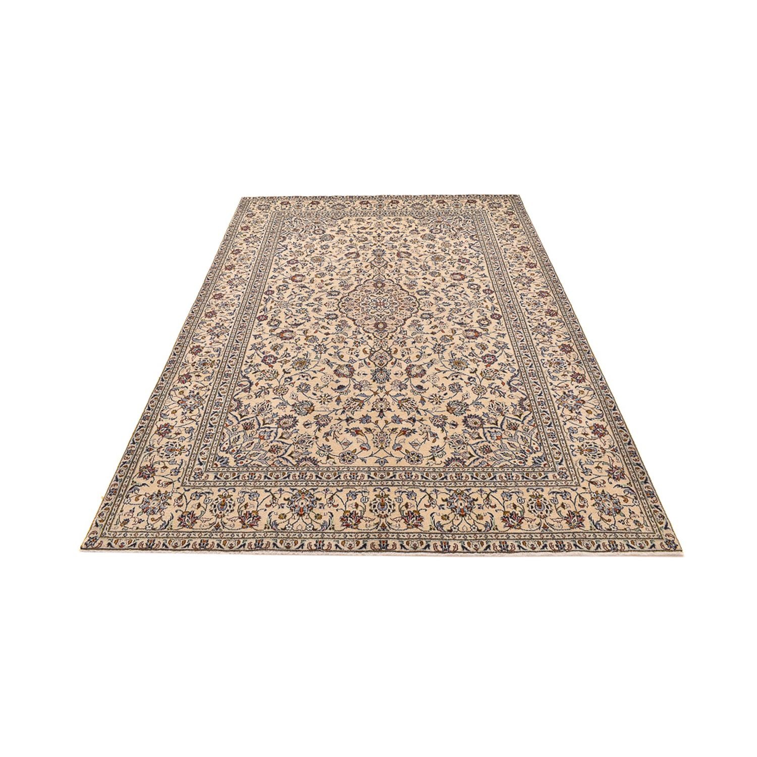 Alfombra persa - Keshan - 295 x 196 cm - beige claro