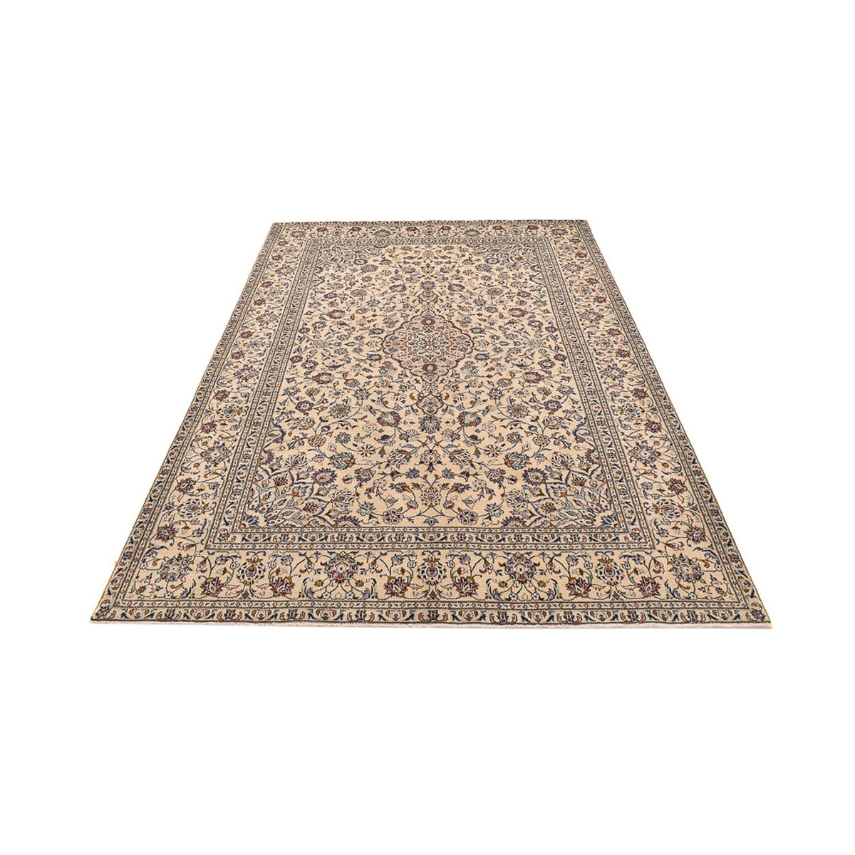 Alfombra persa - Keshan - 295 x 196 cm - beige claro