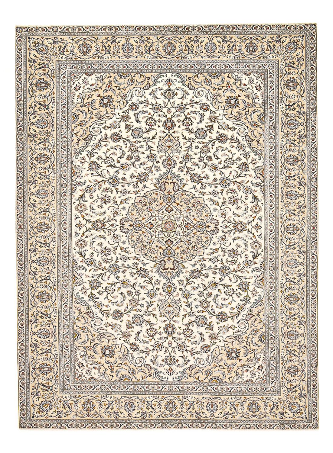 Alfombra persa - Keshan - 400 x 288 cm - beige claro