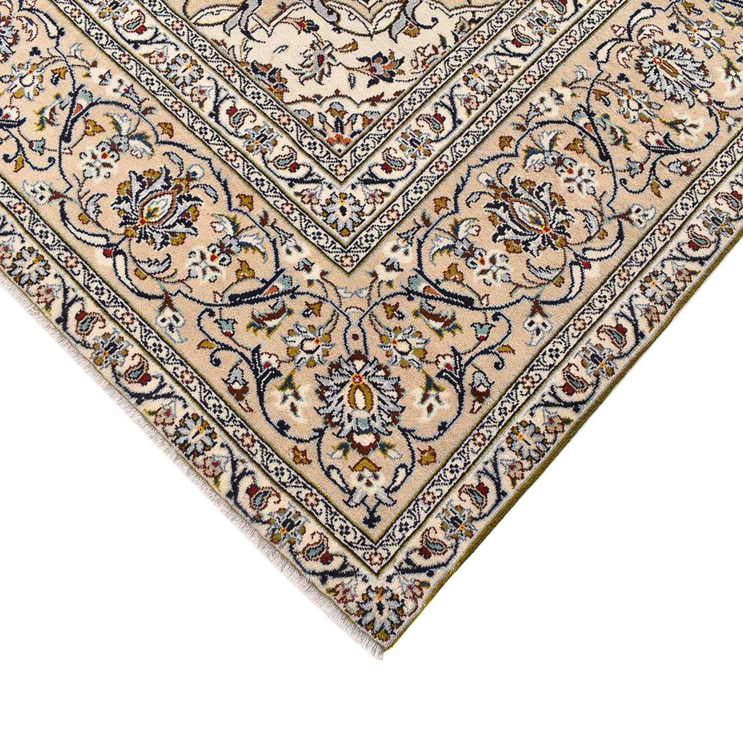 Alfombra persa - Keshan - 400 x 288 cm - beige claro