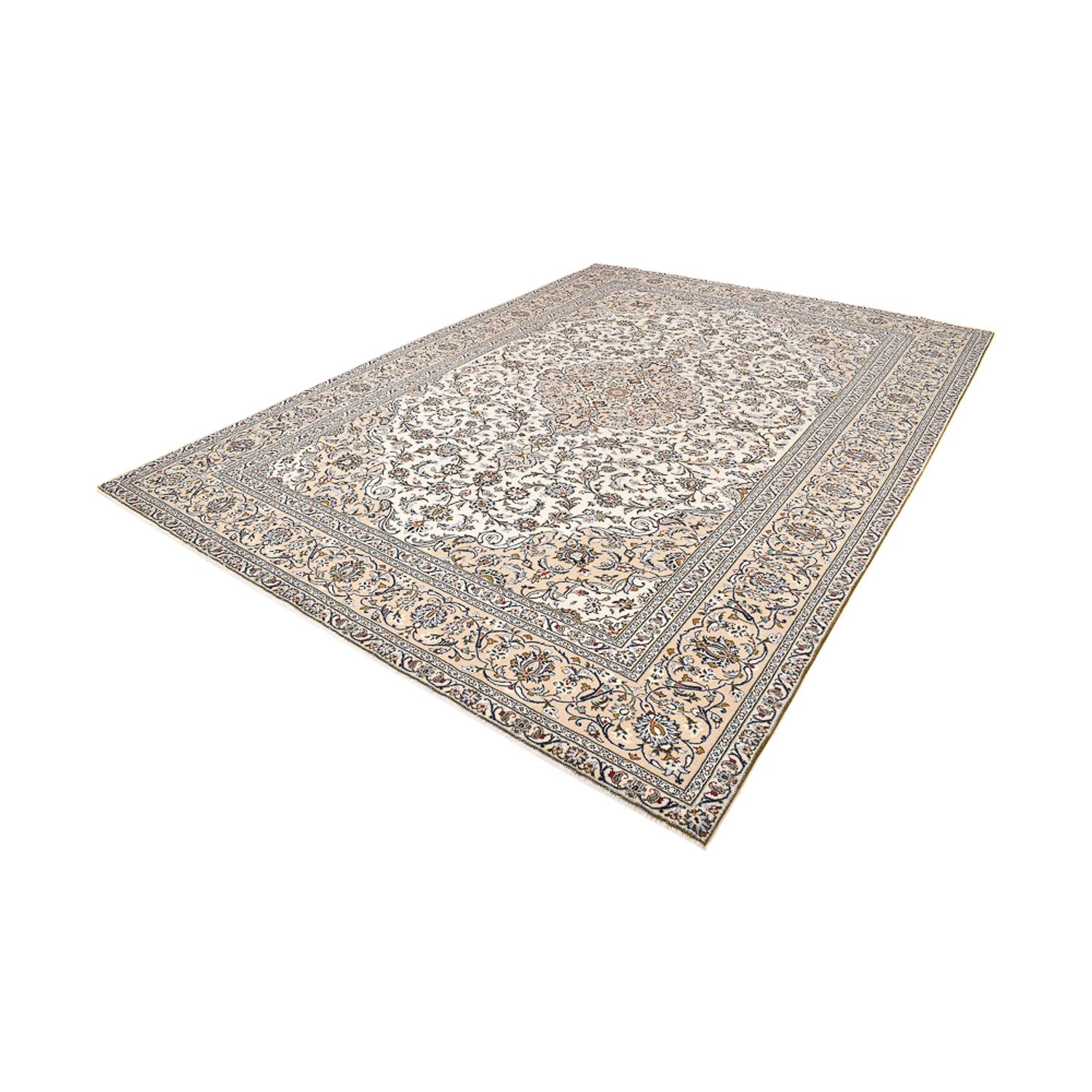 Alfombra persa - Keshan - 400 x 288 cm - beige claro