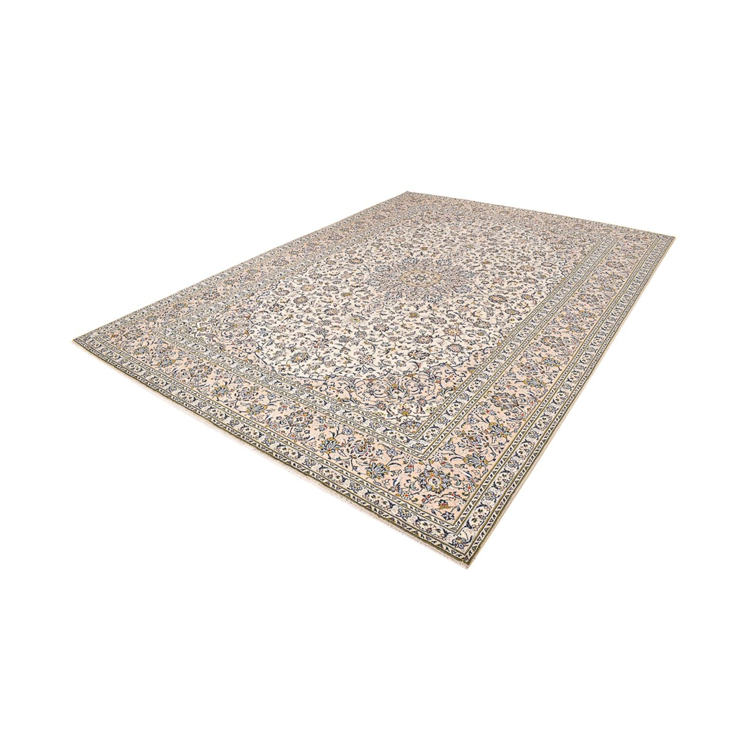 Alfombra persa - Keshan - 405 x 292 cm - beige claro