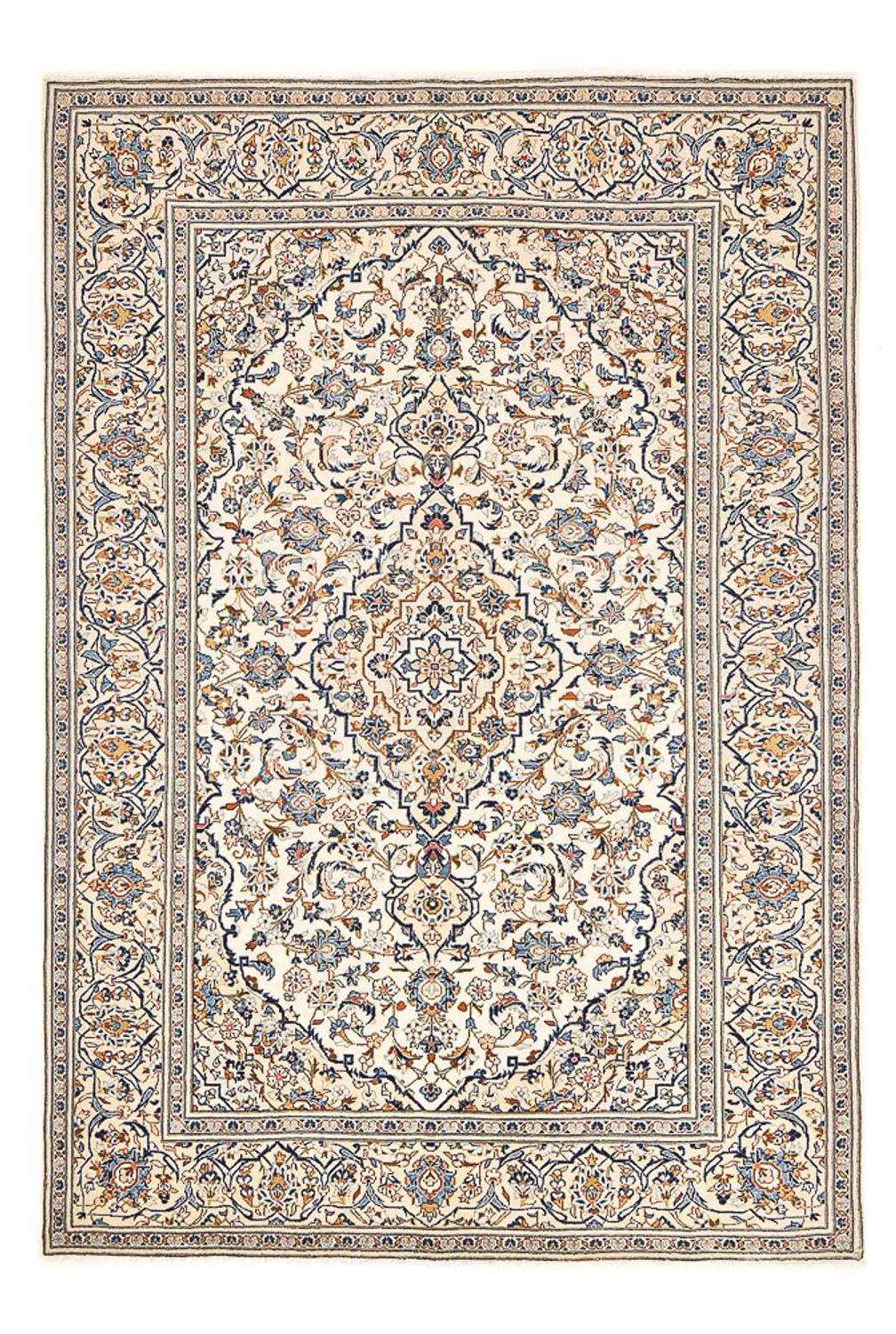 Alfombra persa - Keshan - 300 x 200 cm - beige claro