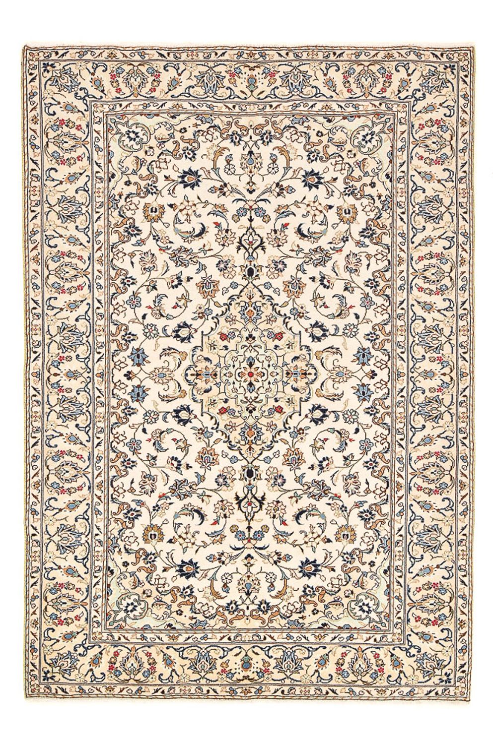 Alfombra persa - Keshan - 290 x 191 cm - beige claro