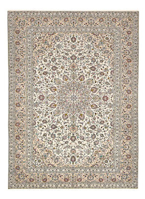Alfombra persa - Keshan - 340 x 245 cm - beige claro