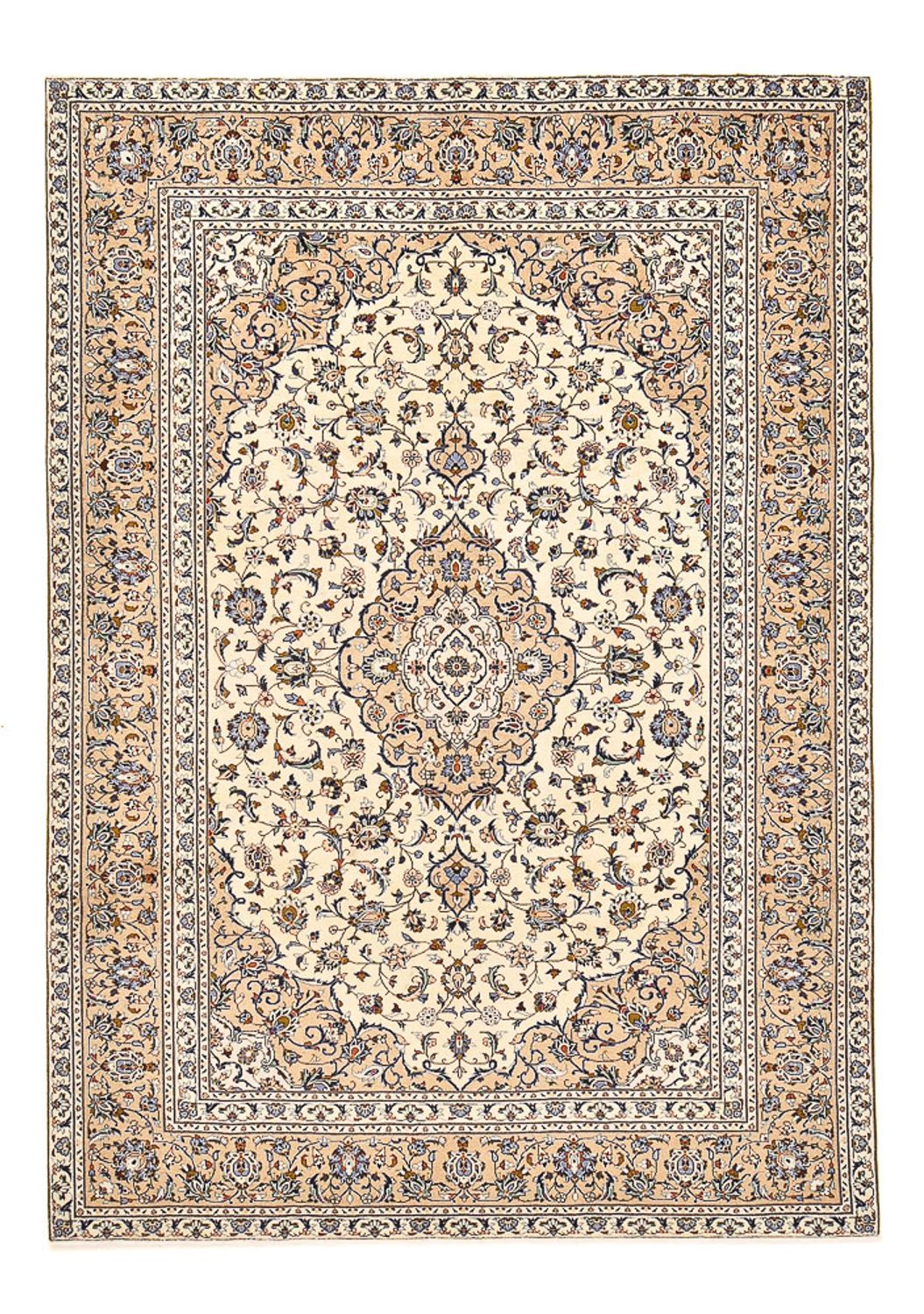Alfombra persa - Keshan - 349 x 241 cm - beige claro