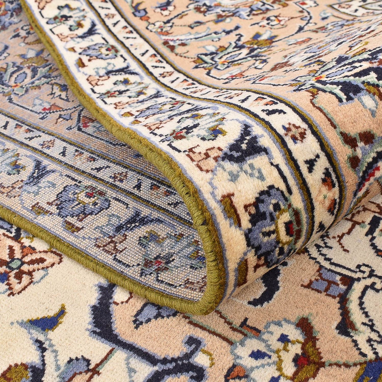 Alfombra persa - Keshan - 349 x 241 cm - beige claro