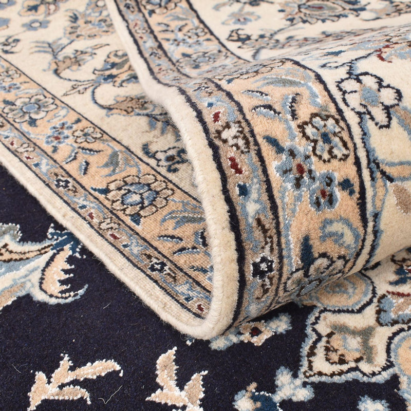 Alfombra persa - Nain - 290 x 243 cm - azul oscuro