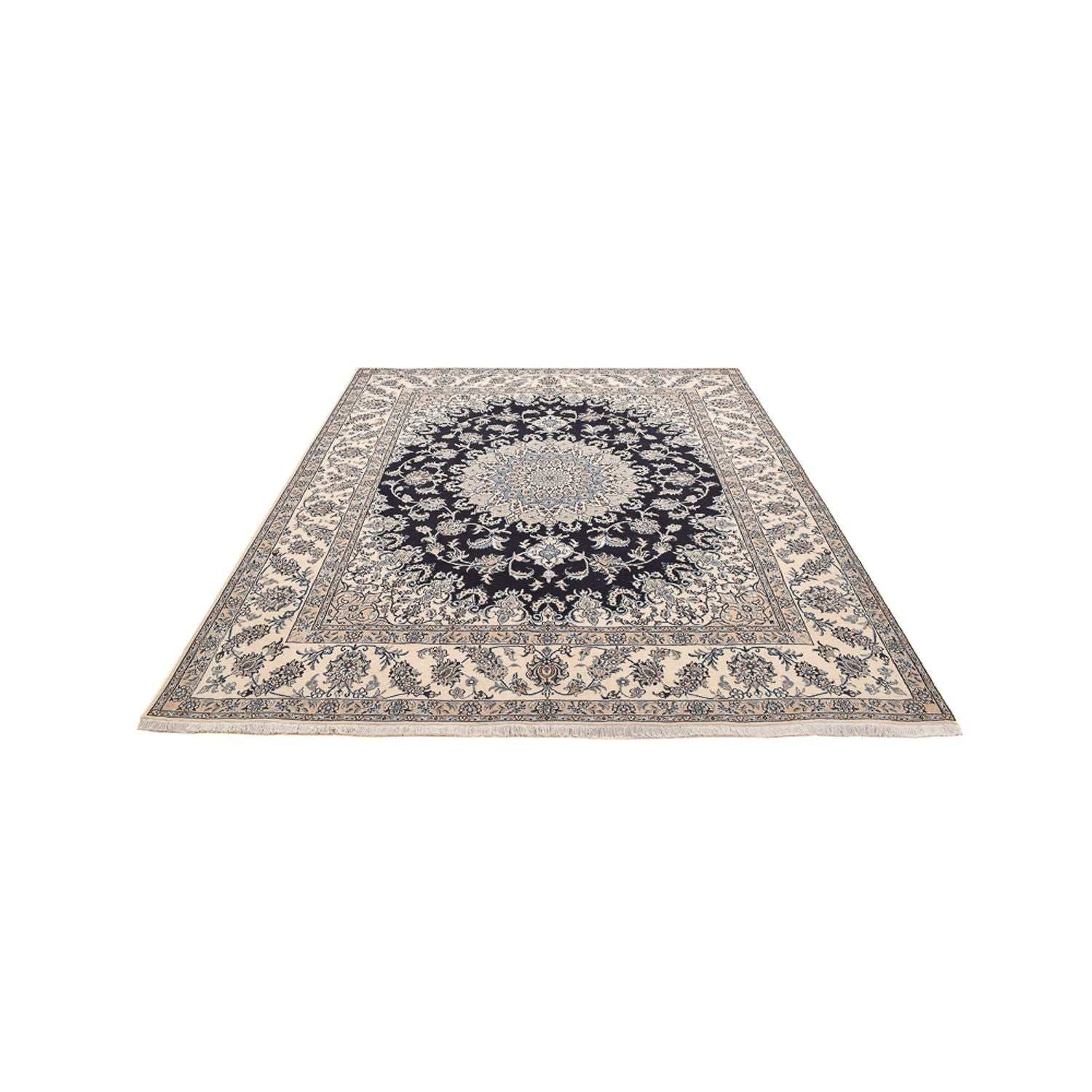 Alfombra persa - Nain - 290 x 243 cm - azul oscuro