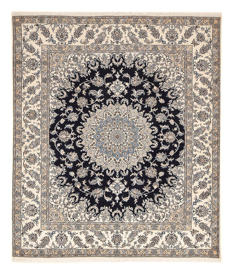Alfombra persa - Nain - 292 x 243 cm - azul oscuro