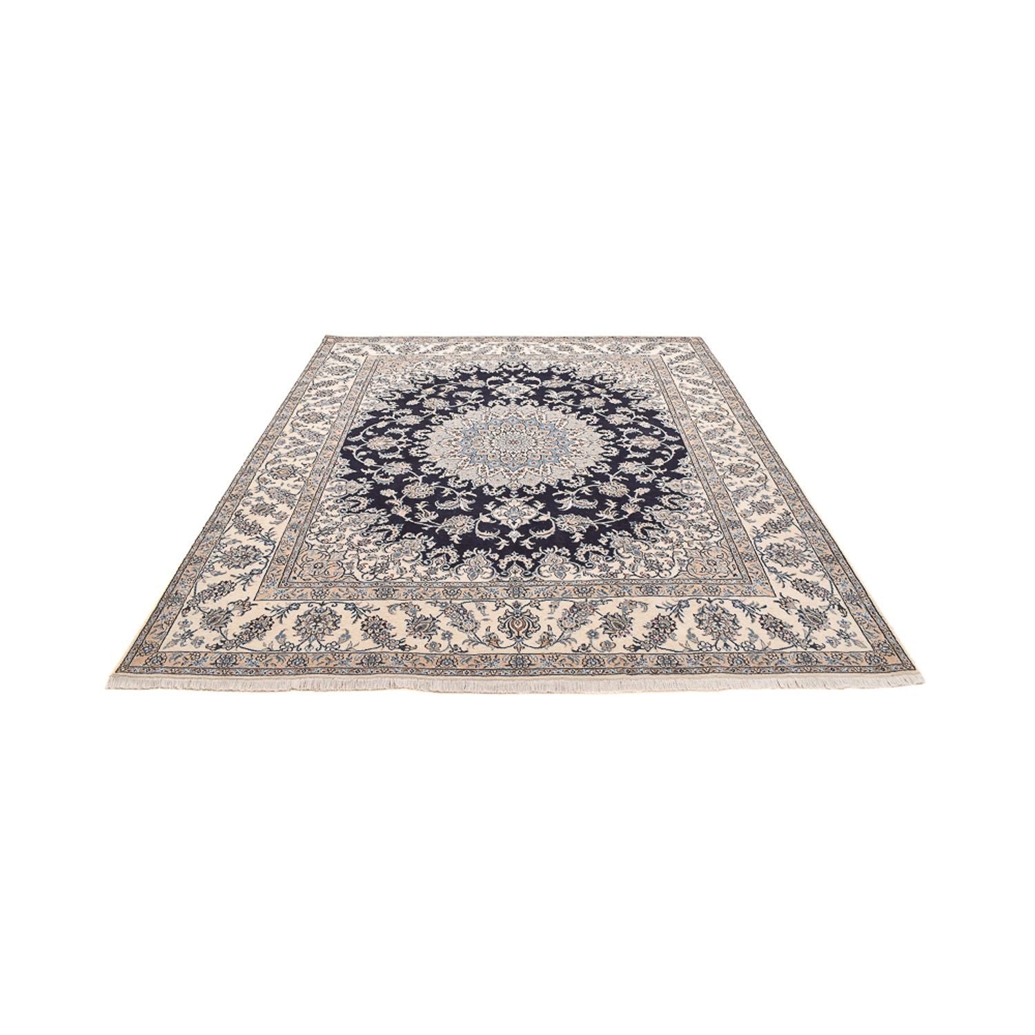 Alfombra persa - Nain - 292 x 243 cm - azul oscuro