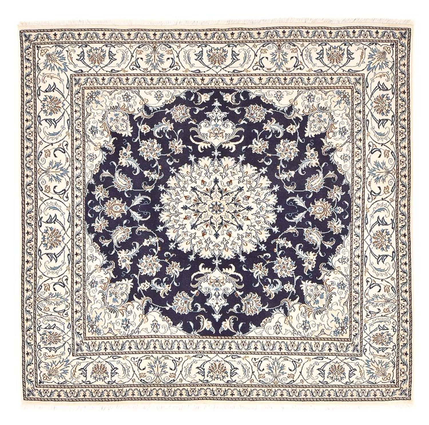 Alfombra persa - Nain cuadrado  - 208 x 200 cm - azul oscuro