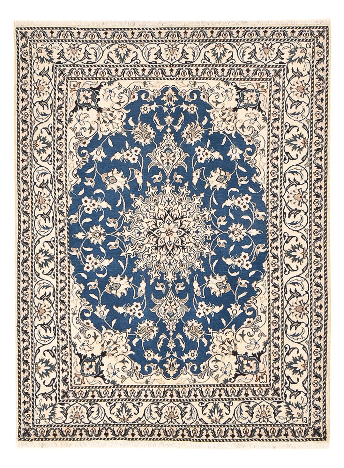 Alfombra persa - Nain - 205 x 150 cm - azul