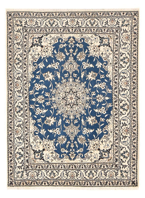 Alfombra persa - Nain - 205 x 150 cm - azul
