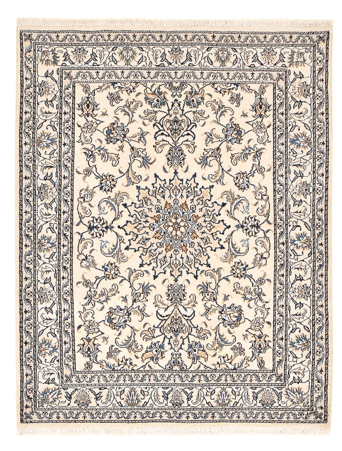 Alfombra persa - Nain - 198 x 147 cm - beige claro