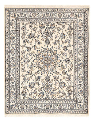 Alfombra persa - Nain - 198 x 147 cm - beige claro