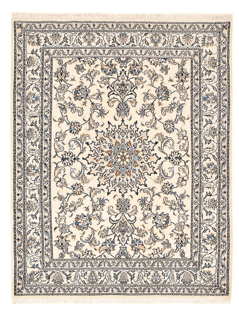 Alfombra persa - Nain - 198 x 147 cm - beige claro