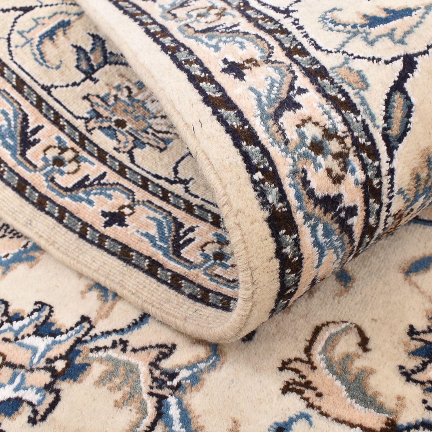 Alfombra persa - Nain - 198 x 147 cm - beige claro