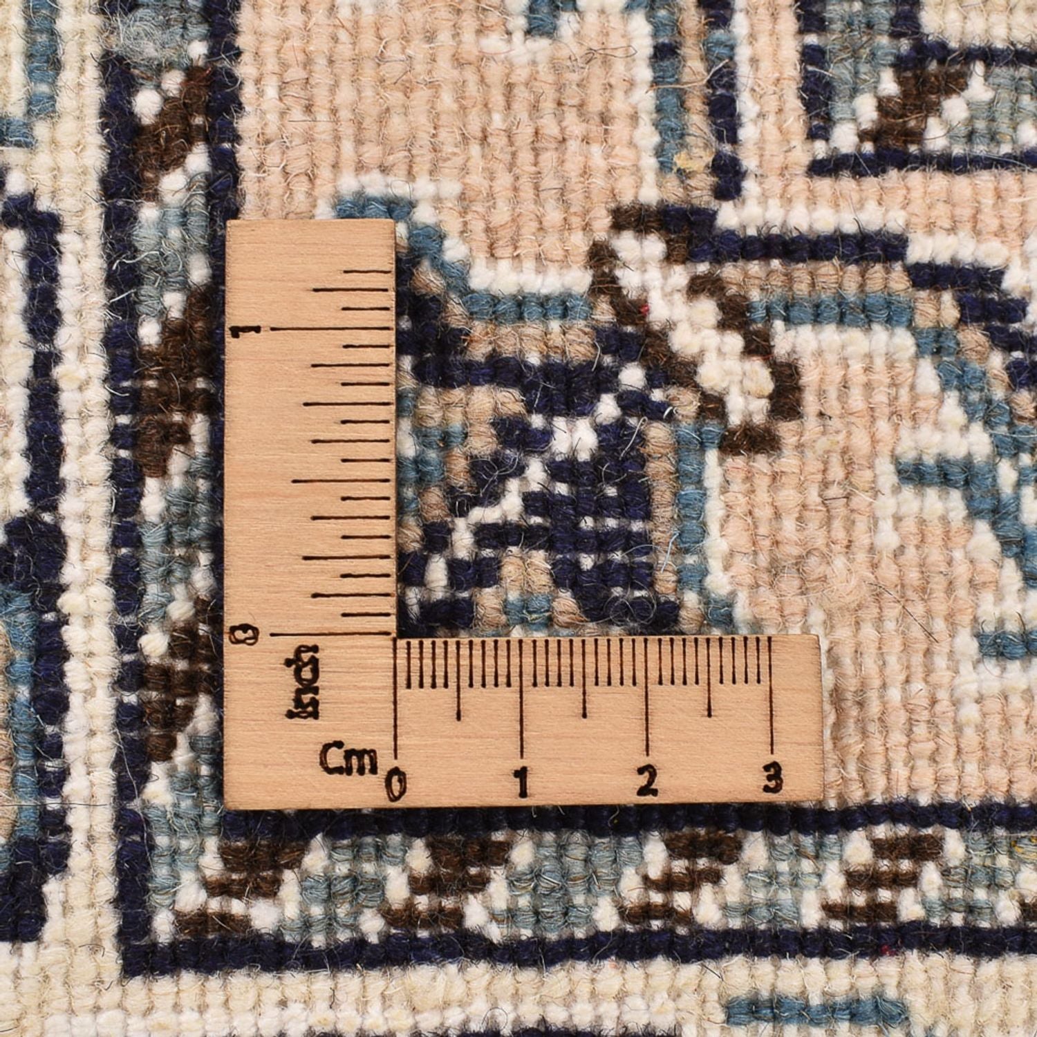 Alfombra persa - Nain - 198 x 147 cm - beige claro