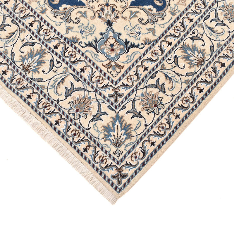 Alfombra persa - Nain - 202 x 155 cm - azul oscuro