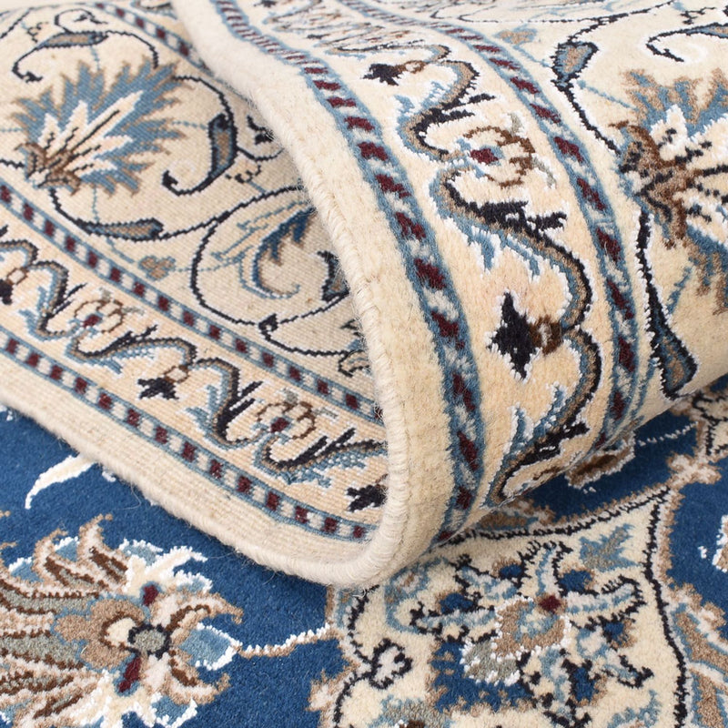 Alfombra persa - Nain - 202 x 155 cm - azul oscuro