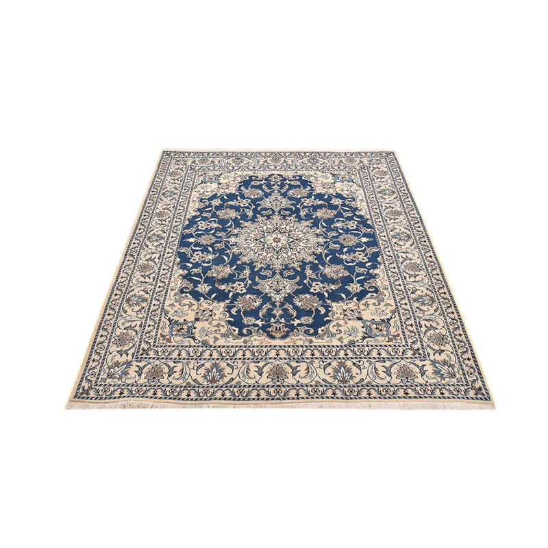 Alfombra persa - Nain - 202 x 155 cm - azul oscuro