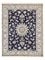 Alfombra persa - Nain - 194 x 146 cm - azul oscuro