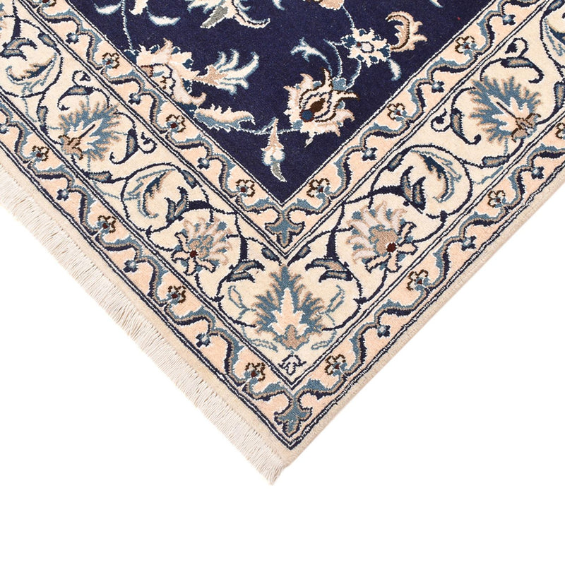 Alfombra persa - Nain - 194 x 146 cm - azul oscuro