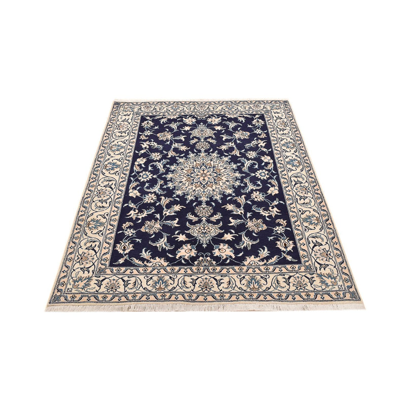 Alfombra persa - Nain - 194 x 146 cm - azul oscuro