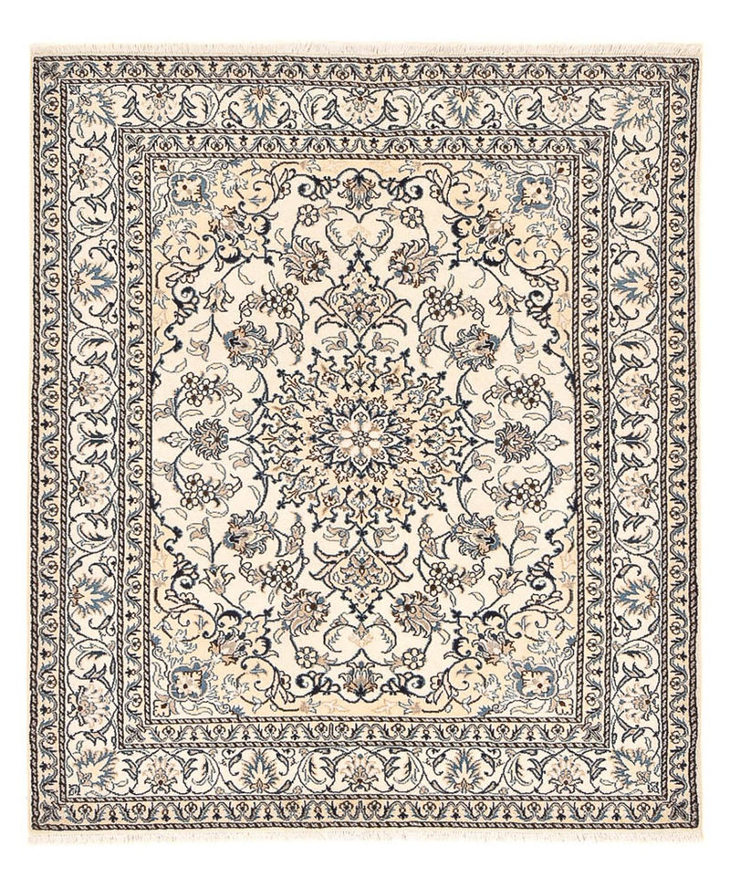 Alfombra persa - Nain - 198 x 152 cm - beige claro